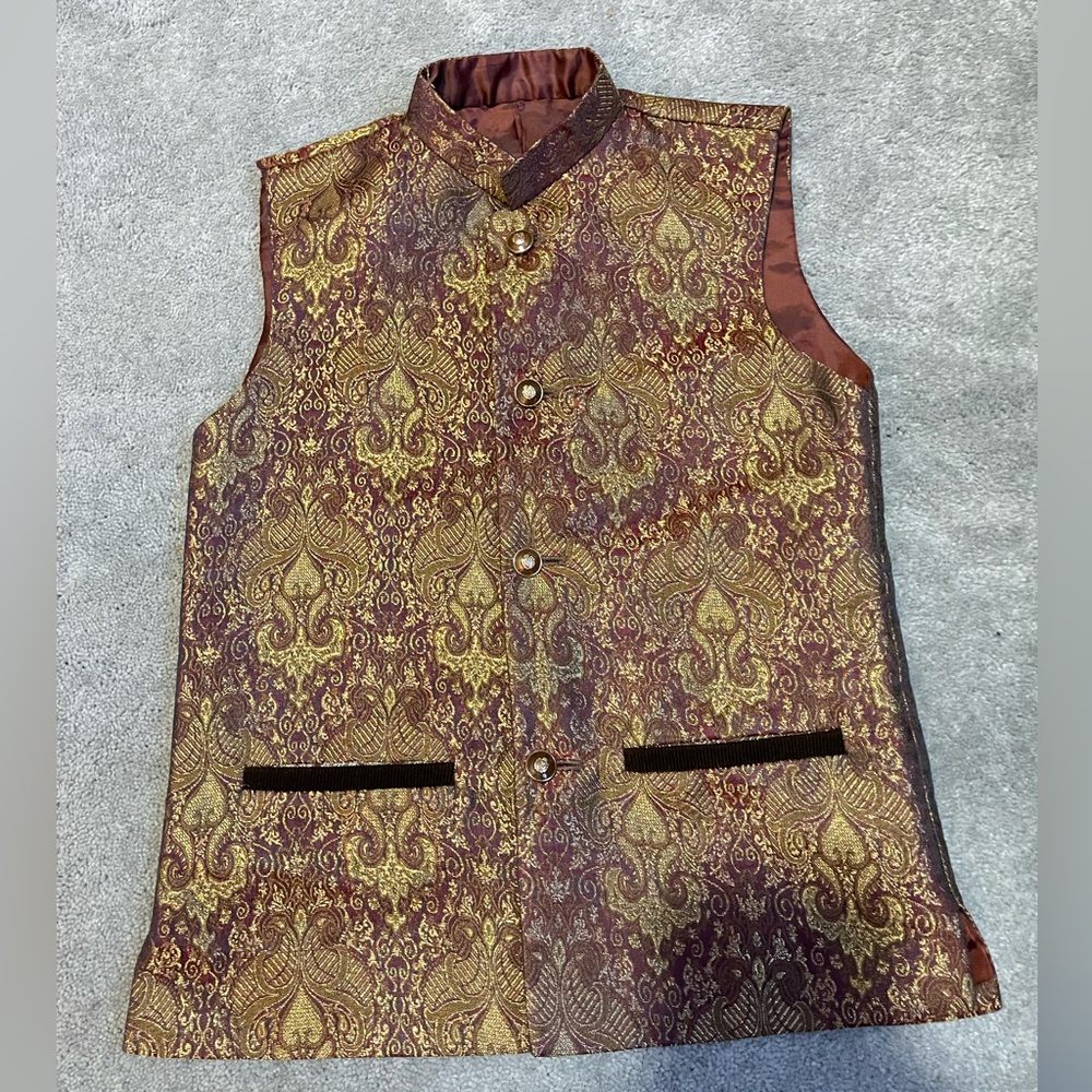 Little boys jacquard waist coat